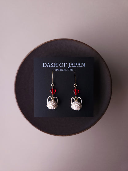 Cat and Heart  - White x Red