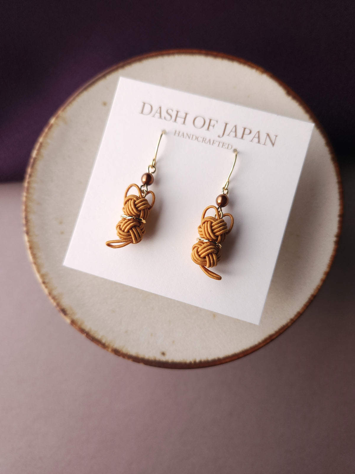 Cat Earrings  - Caramel Orange