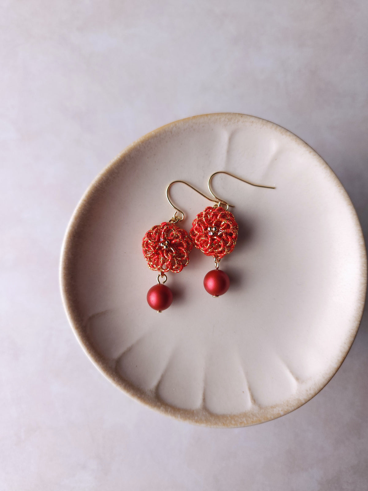 Chrysanthemum - Orange Red and Gold