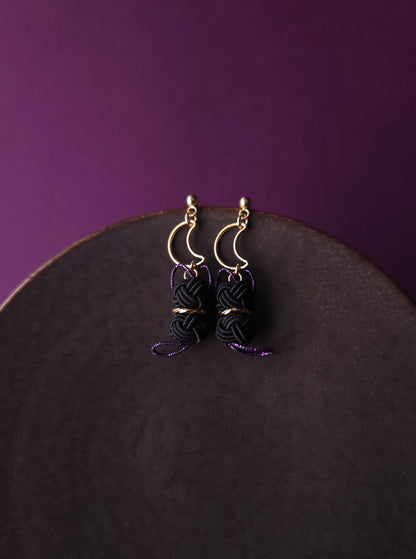 Cat and Moon - Black x  Purple