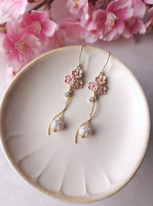 Sakura Blossom Earrings - Sakura Pink