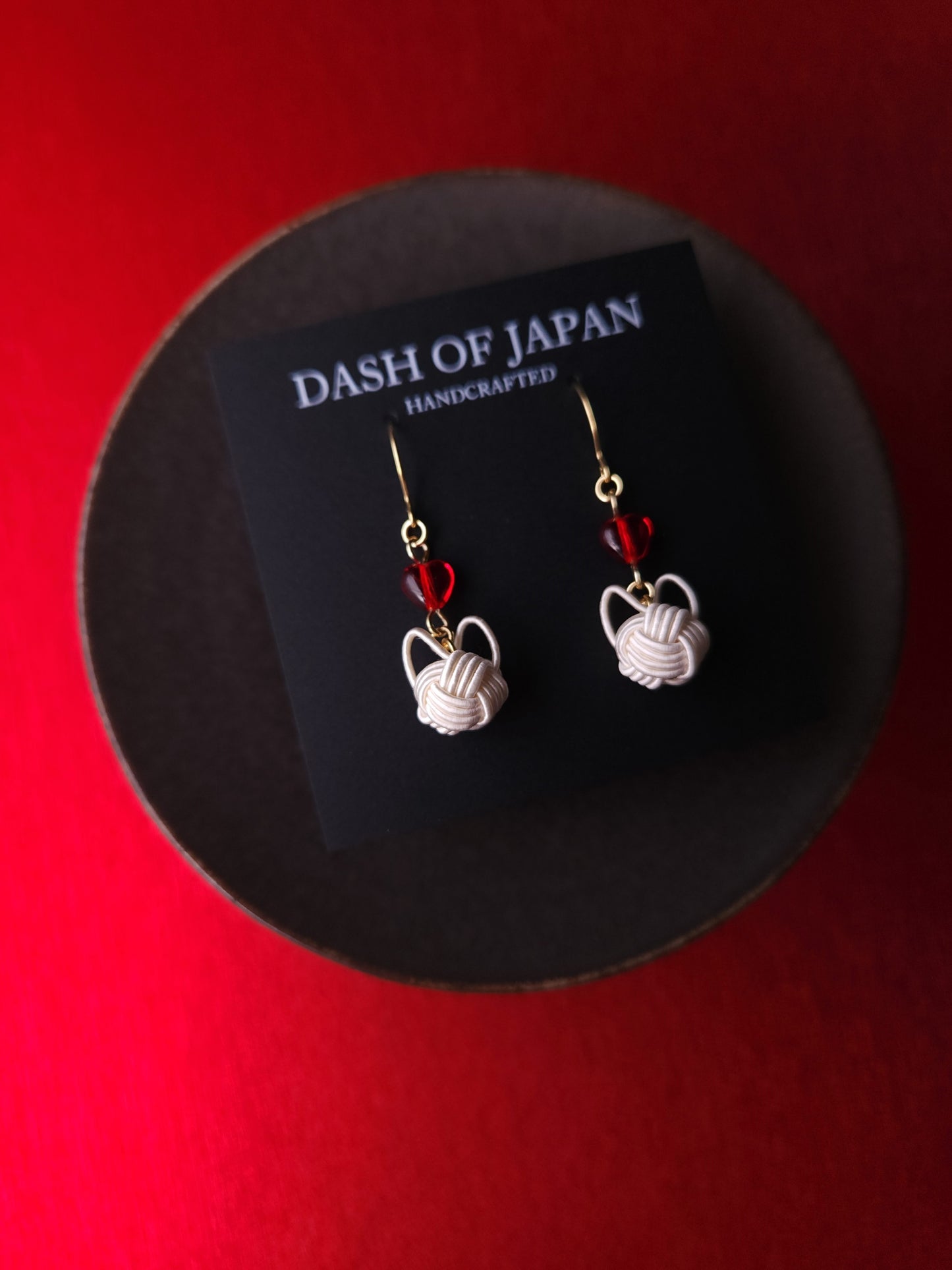 Cat and Heart  - White x Red