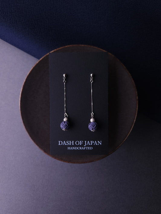 Long Drop Earrings - Blue Gray
