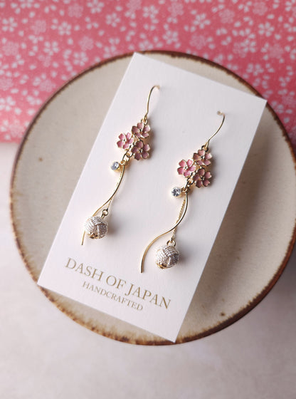 Sakura Blossom Earrings - Sakura Pink