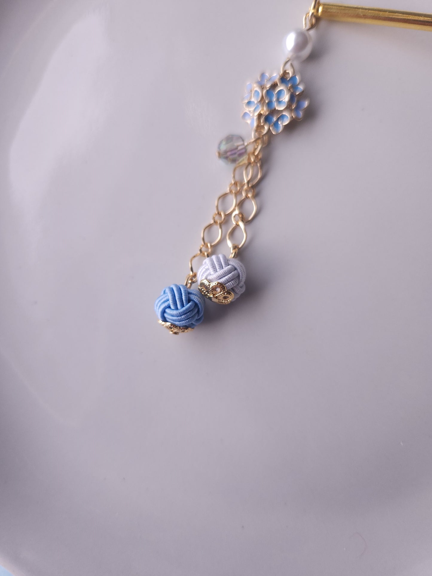 Ajisai Kanzashi - Blue & Purple