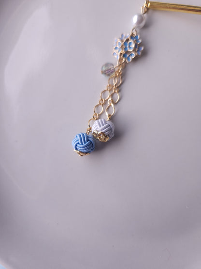 Ajisai Kanzashi - Blue & Purple