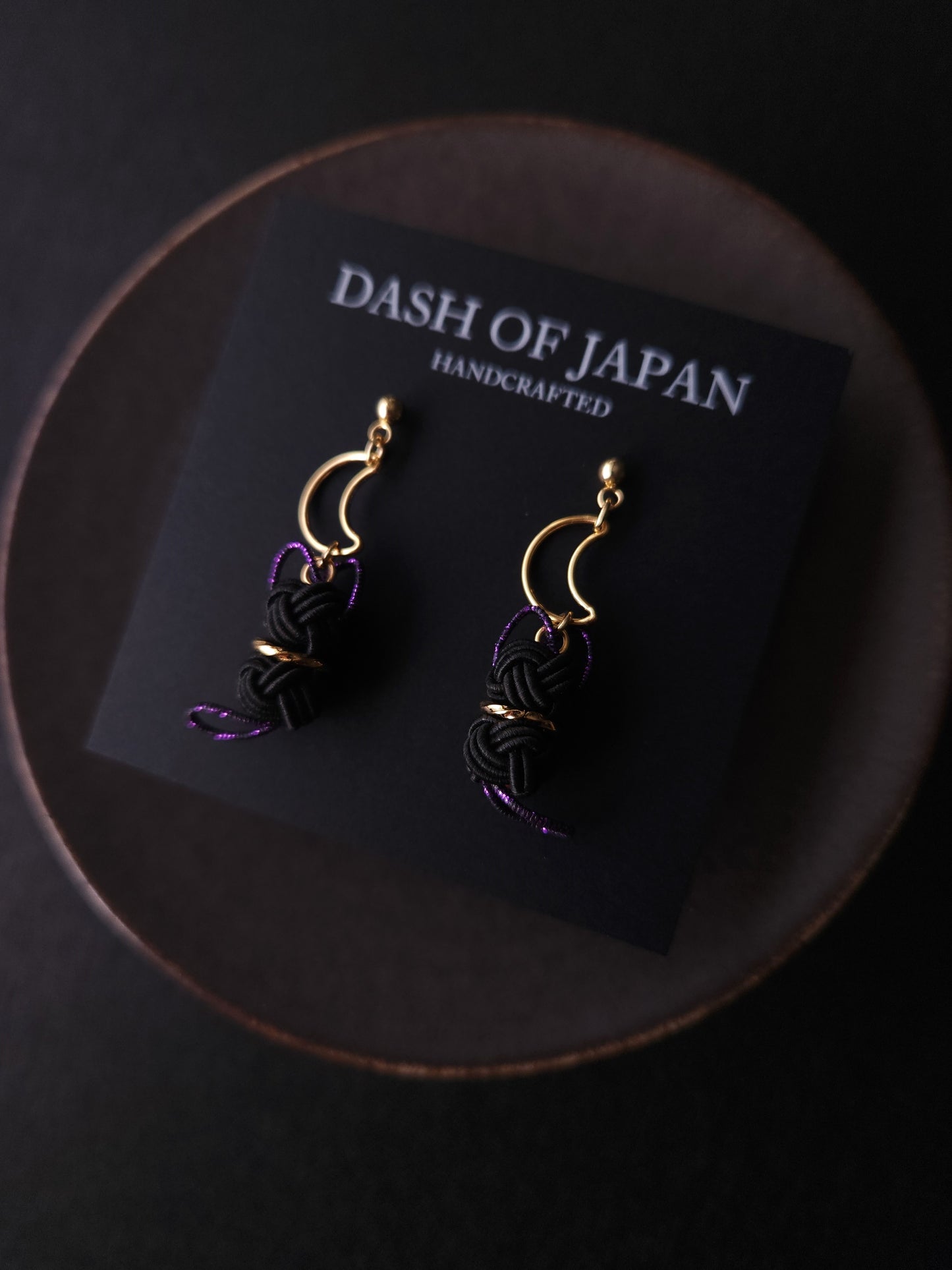 Cat and Moon - Black x  Purple