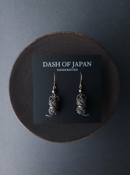 Cat Earrings  - Charcoal Gray