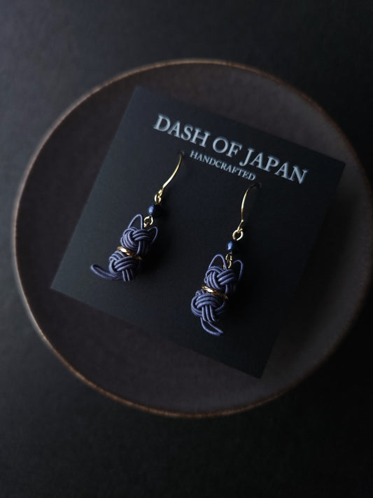 Cat Earrings - Blue Gray