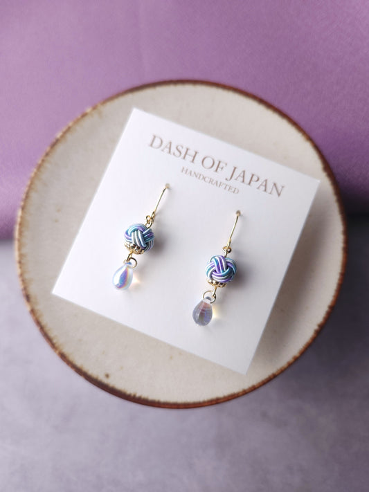 Simple Drop Earrings - Hydrangea Blue