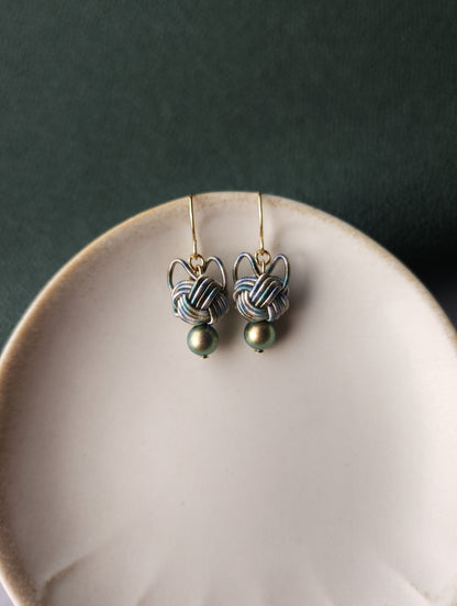 Cat Head Earrings  -Rustic Tabby