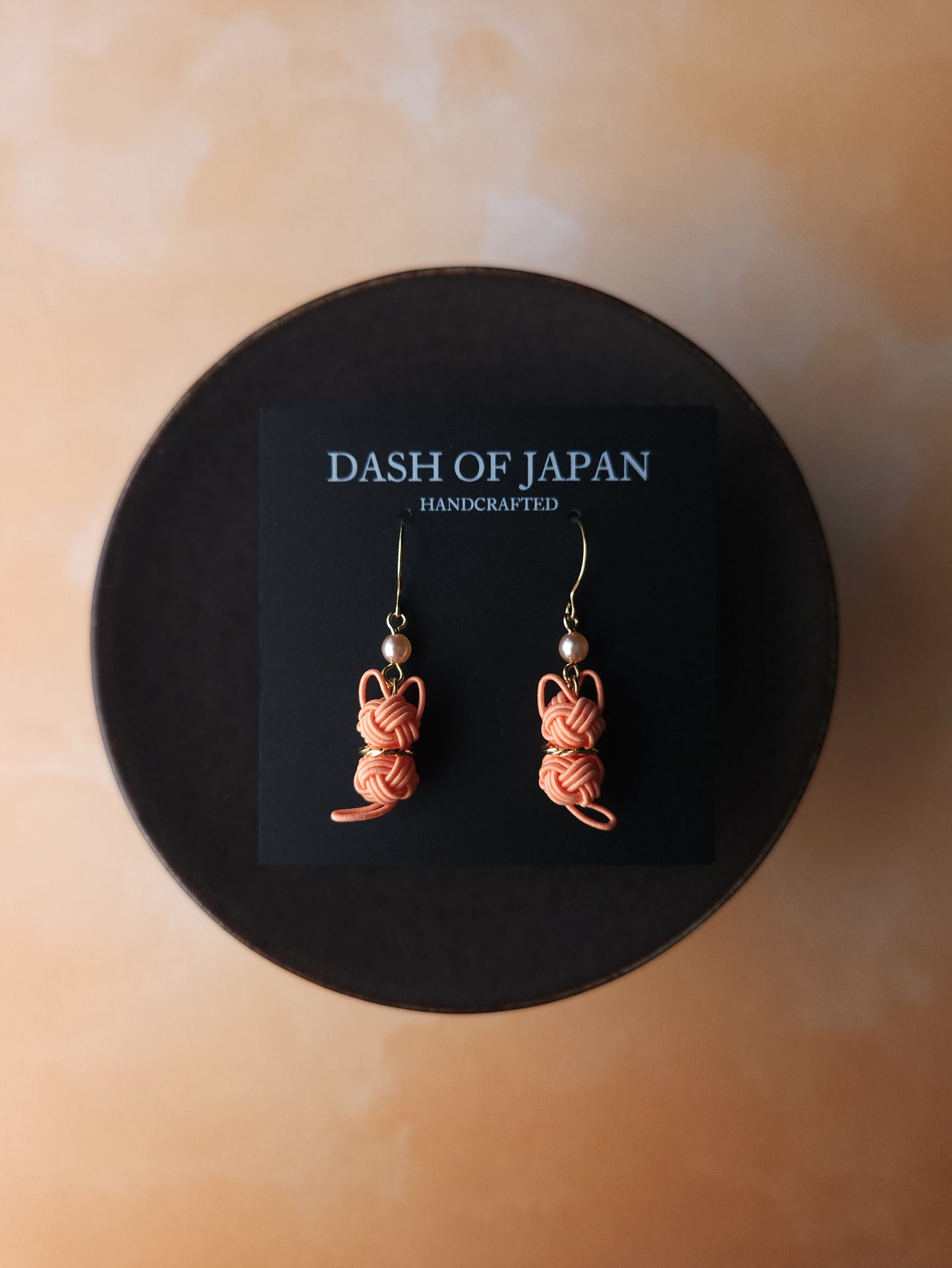 Cat Earrings  - Apricot Orange