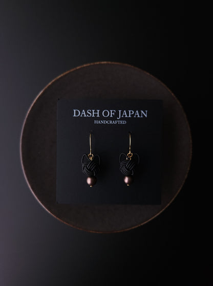 Cat Head Earrings - Black