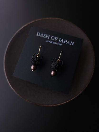 Cat Head Earrings - Black