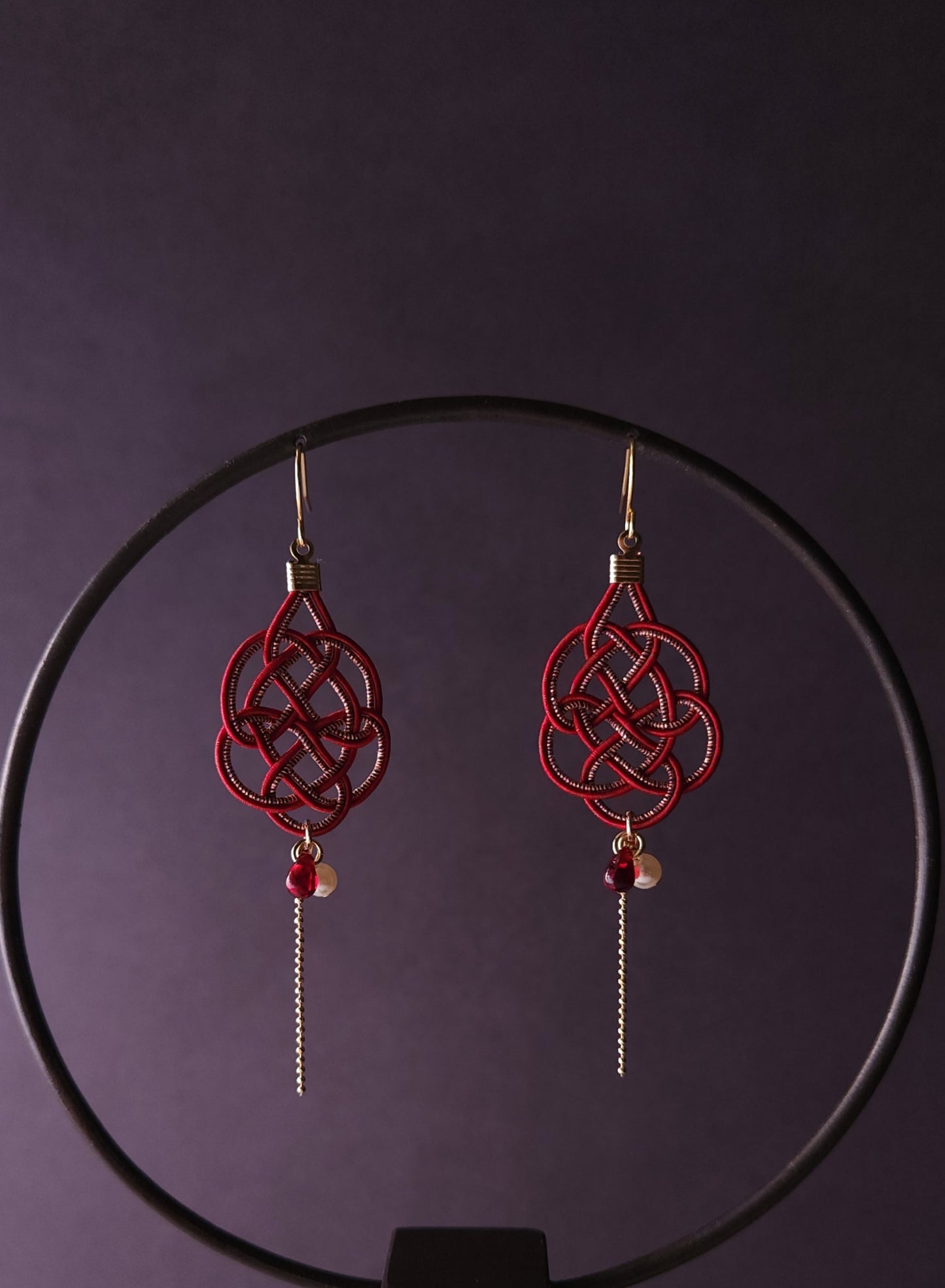 Geometric - Wine Red