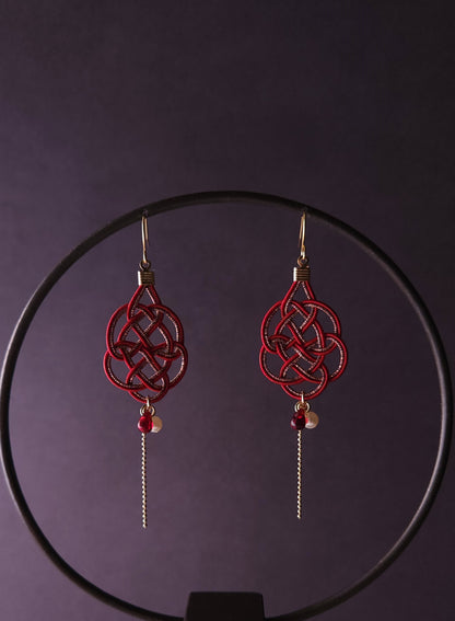 Geometric - Wine Red