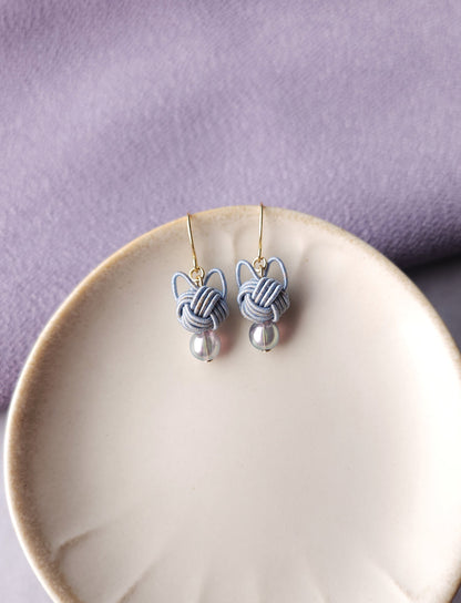 Cat Head Earrings - Gray