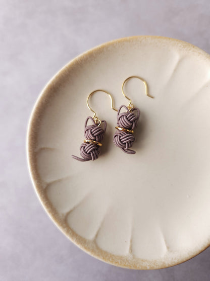 Cat Earrings - Satin Taupe