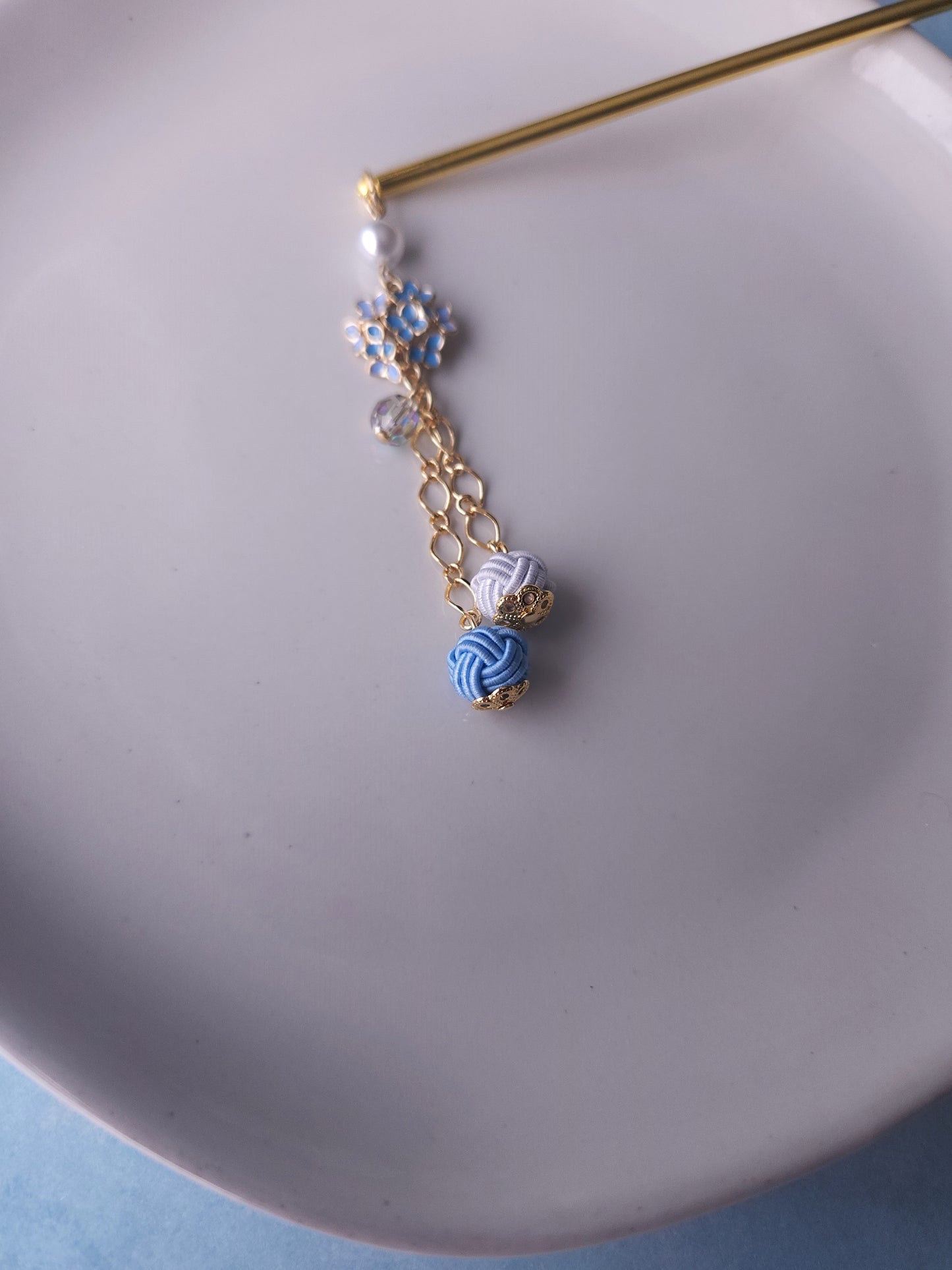 Ajisai Kanzashi - Blue & Purple