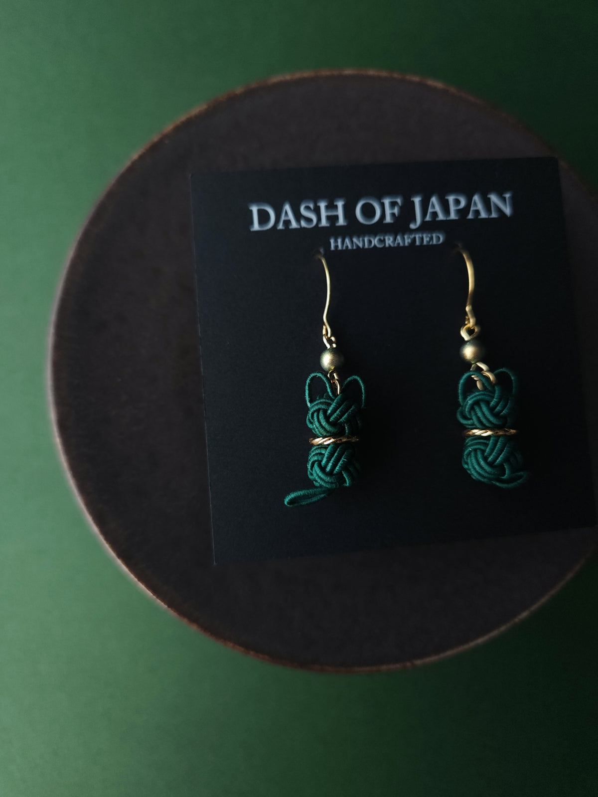 Cat Earrings  - Deep Green