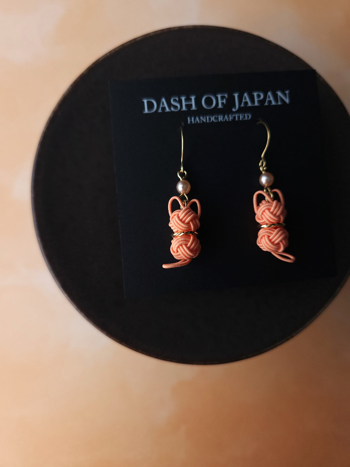 Cat Earrings  - Apricot Orange