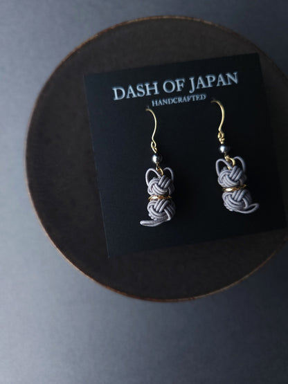 Cat  Earrings - Gray