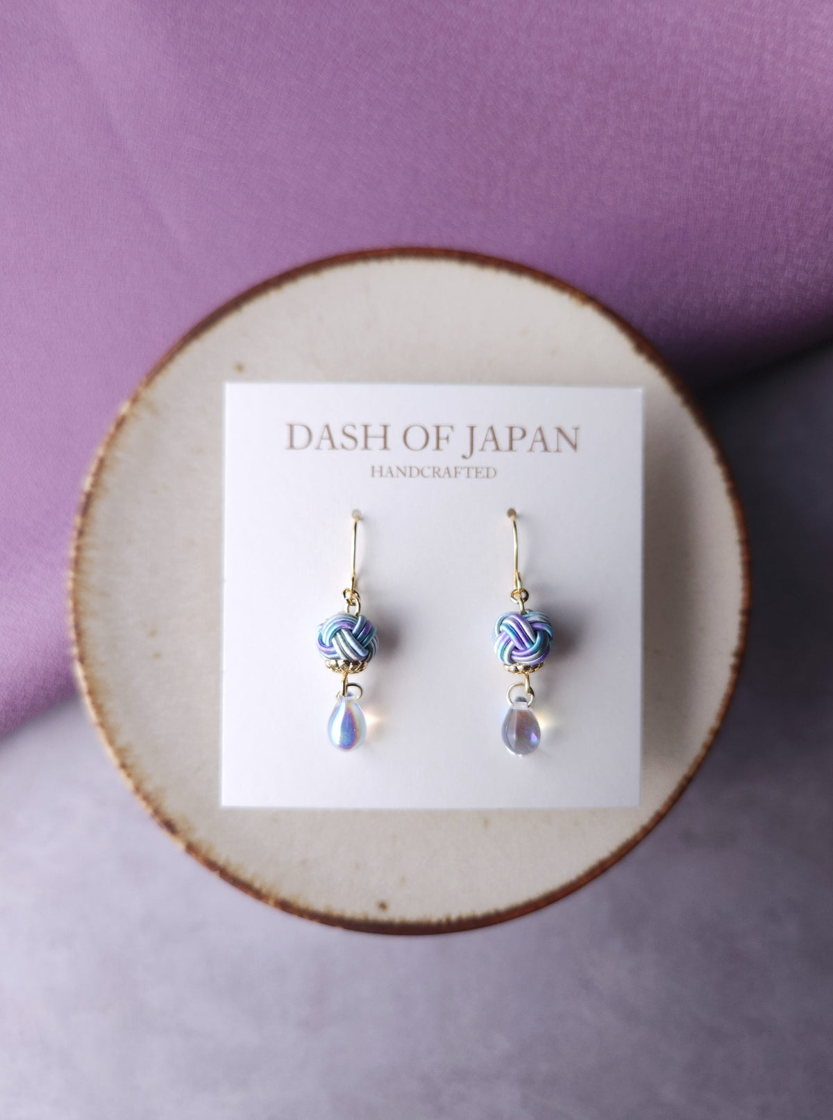 Simple Drop Earrings - Hydrangea Blue