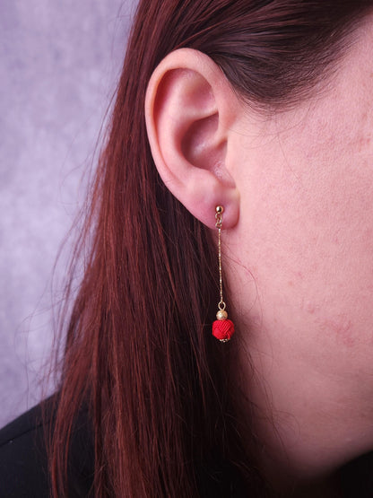 Long Drop Earrings - Blue
