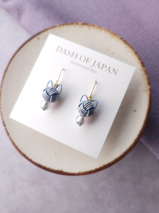 Cat Head Earrings - Gray