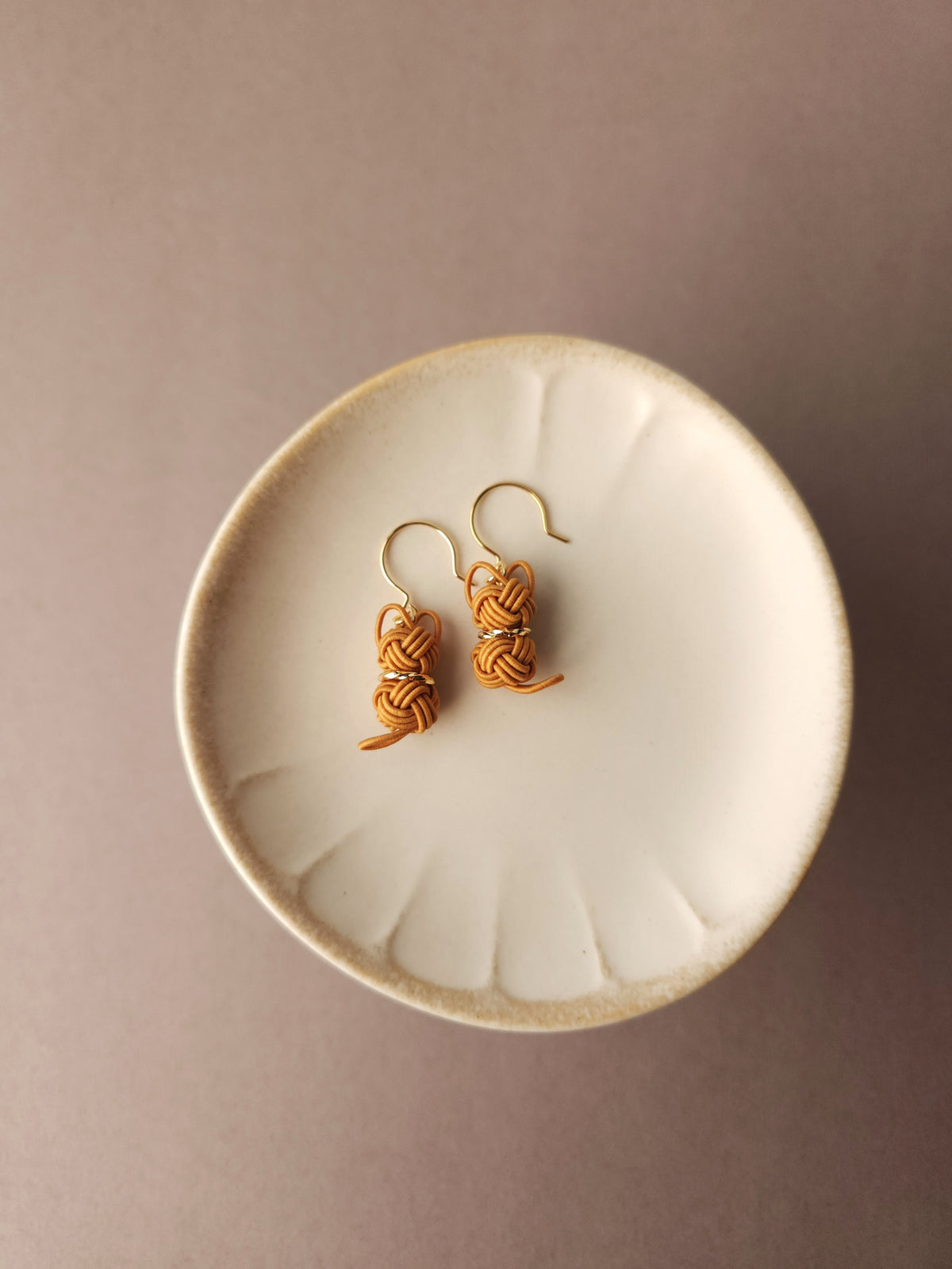 Cat Earrings  - Caramel Orange