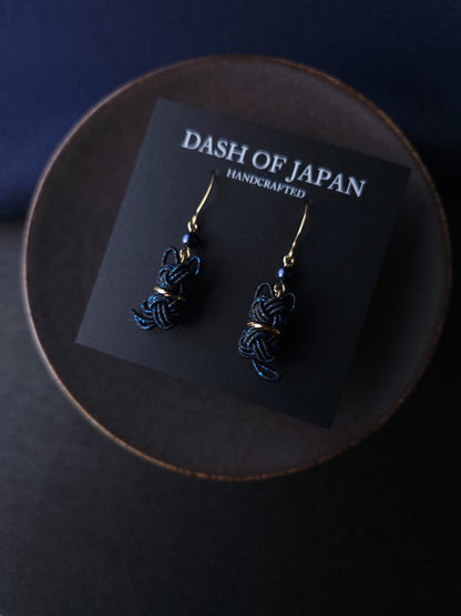 Cat Earrings  - Black and Blue
