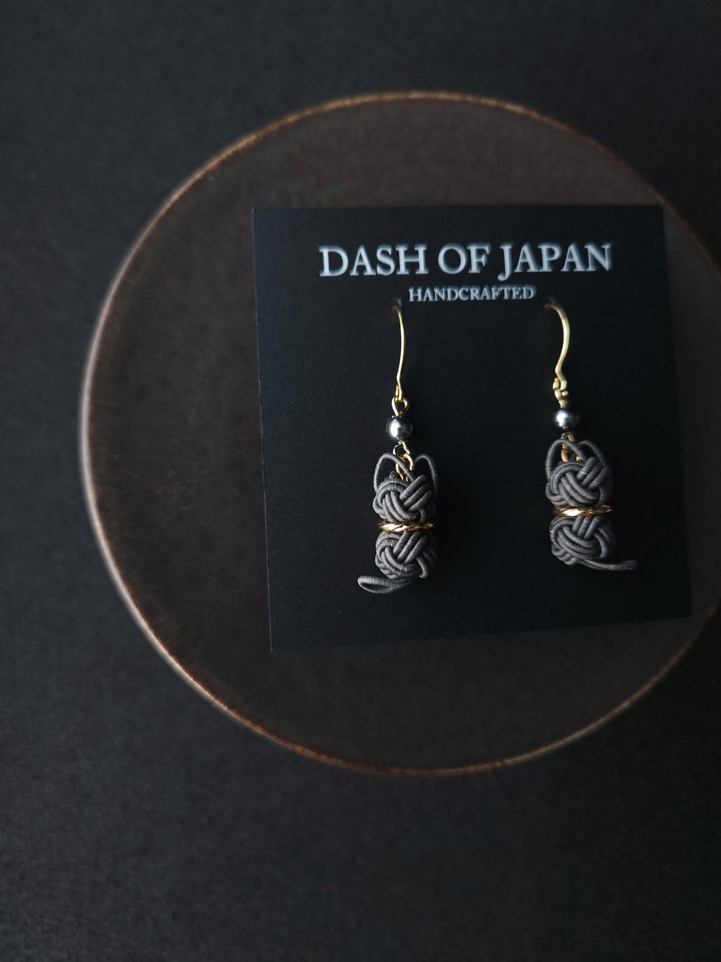 Cat Earrings  - Charcoal Gray