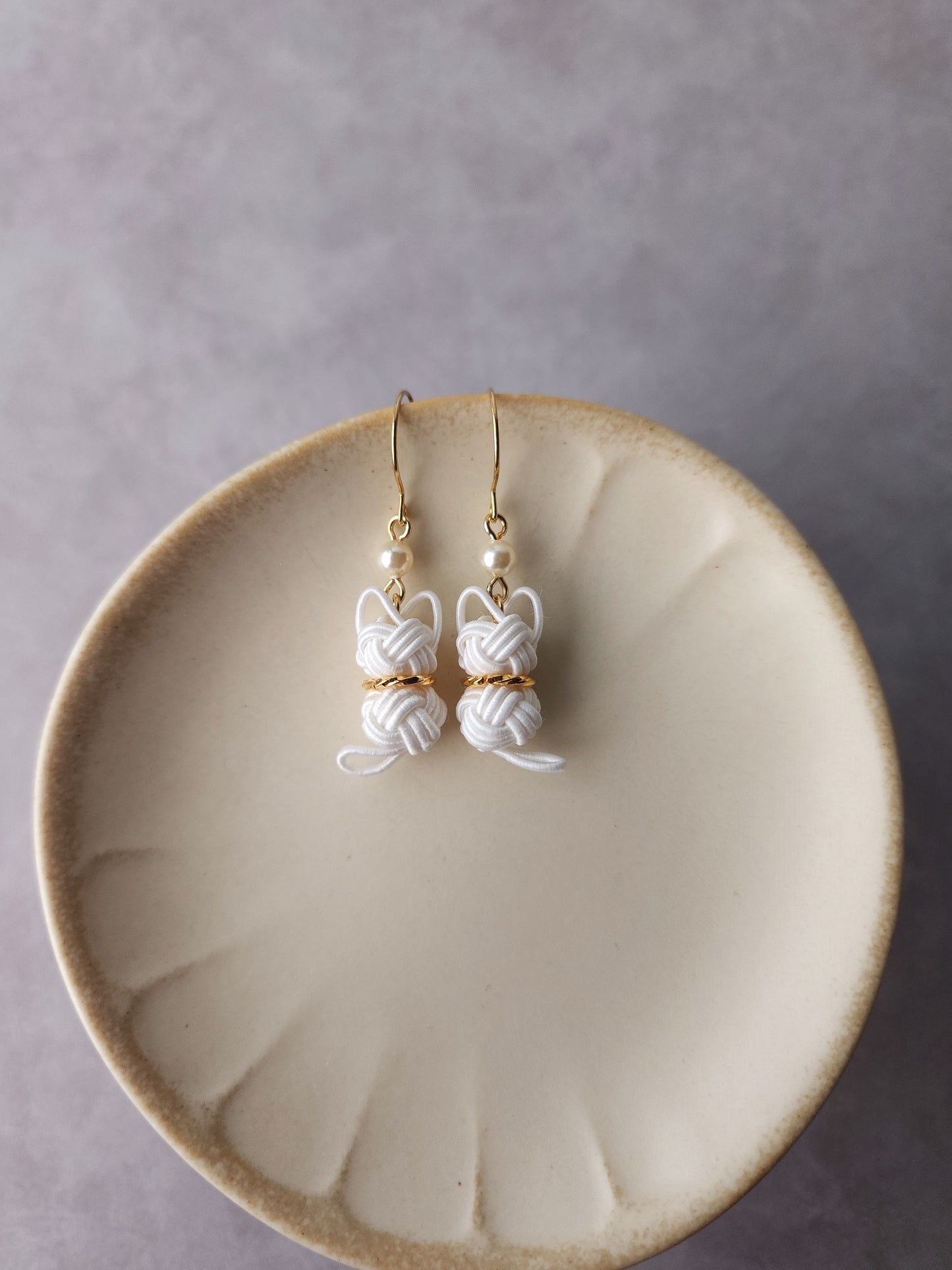Cat Earrings - White