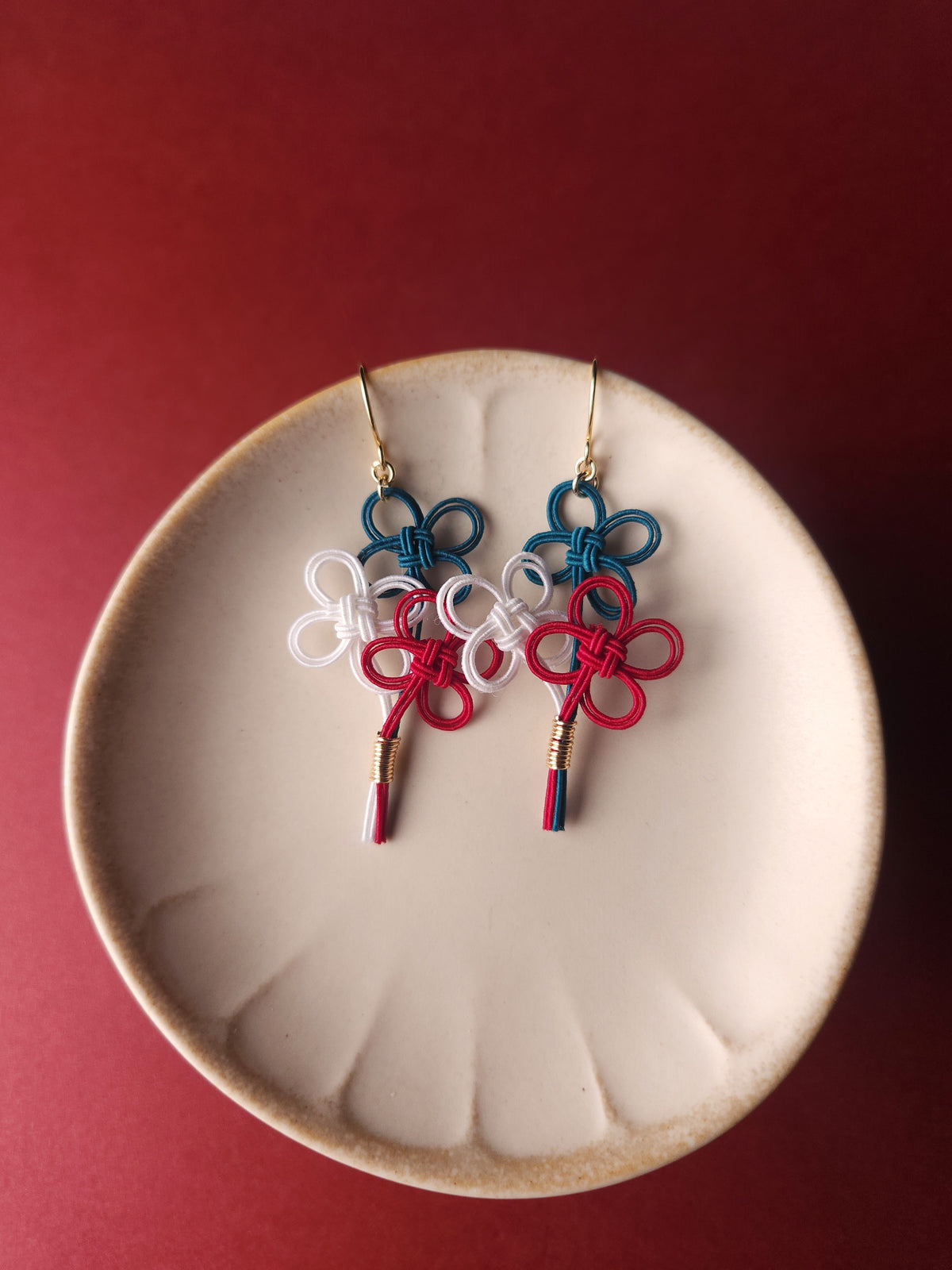 Bouquet -Teal x Dark Red x White