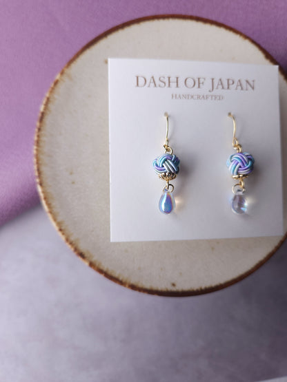 Simple Drop Earrings - Hydrangea Blue