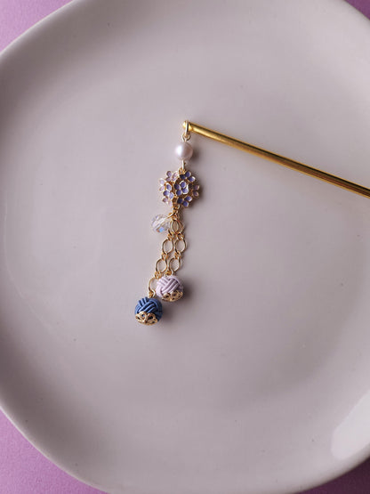 Ajisai Kanzashi - Blue & Purple