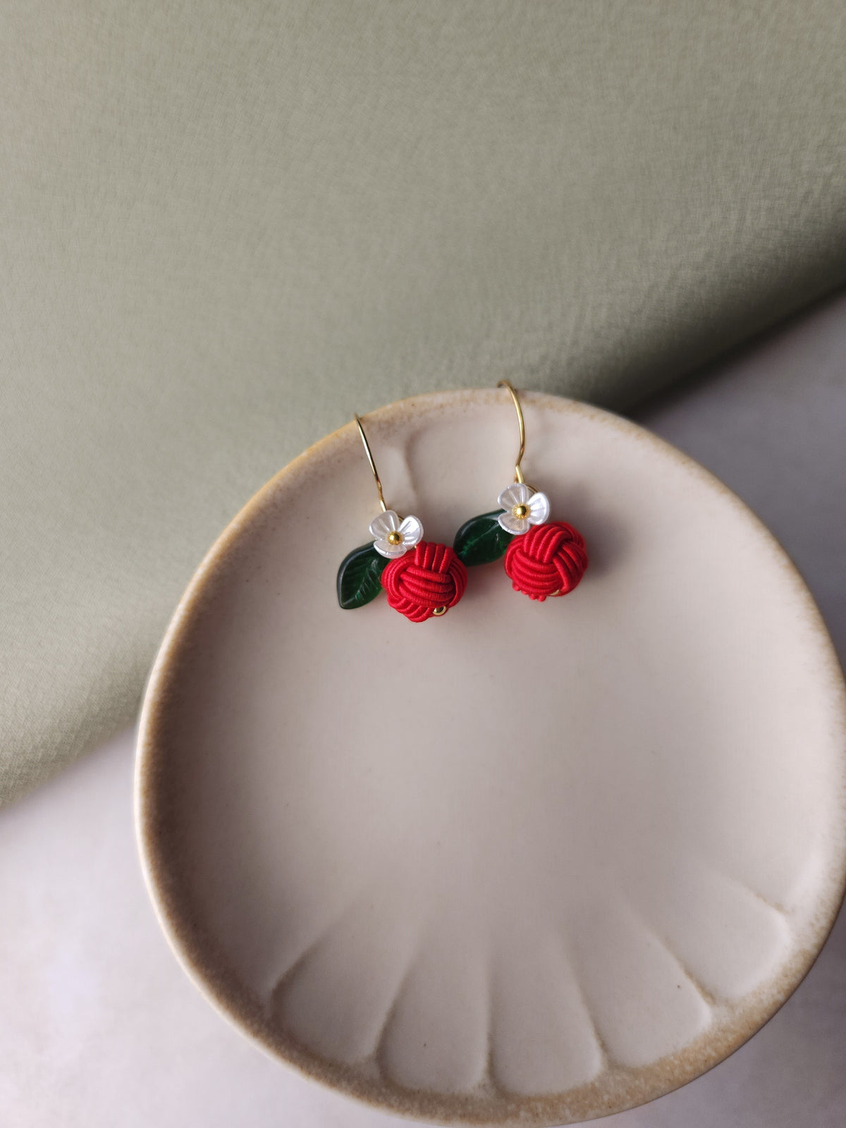 Fruits Earrings - Apple