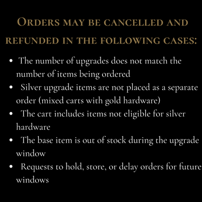 Silver Hardware Upgrade