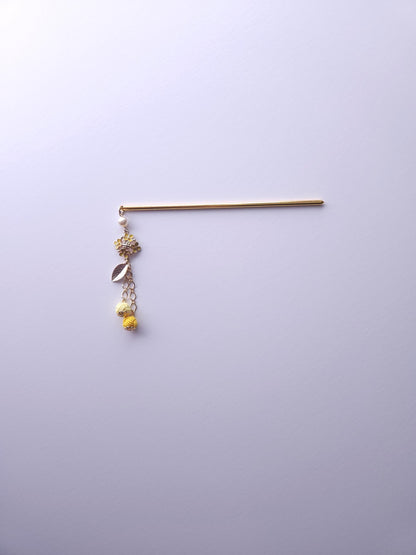 Kanzashi - Yellow Flower