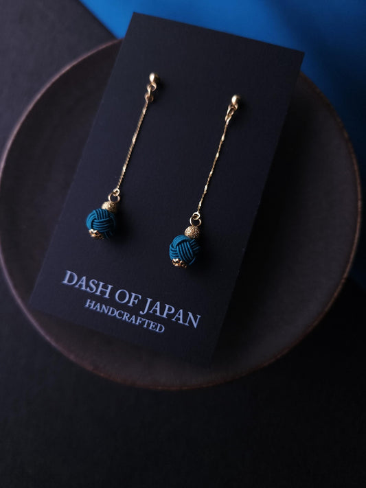Long Drop Earrings- Teal