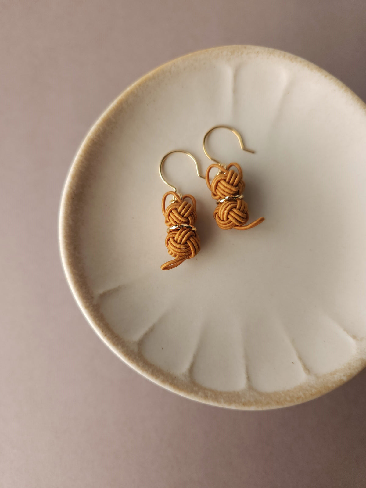 Cat Earrings  - Caramel Orange