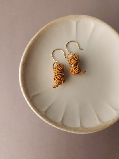 Cat Earrings  - Caramel Orange