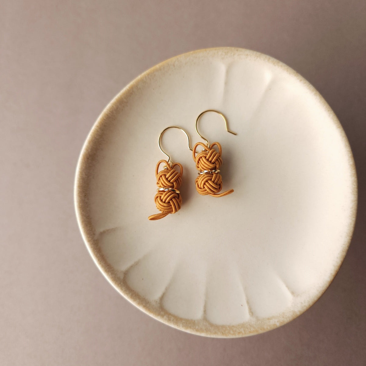 Cat Earrings  - Caramel Orange