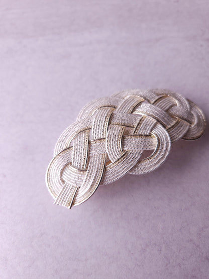 Hair Barrette - Metallic silver