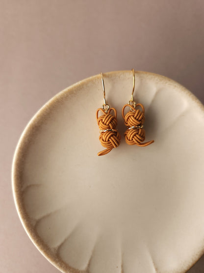 Cat Earrings  - Caramel Orange
