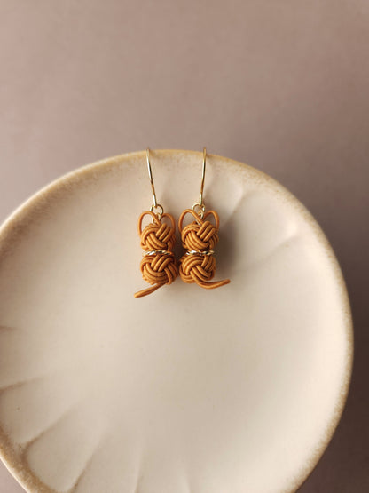 Cat Earrings  - Caramel Orange
