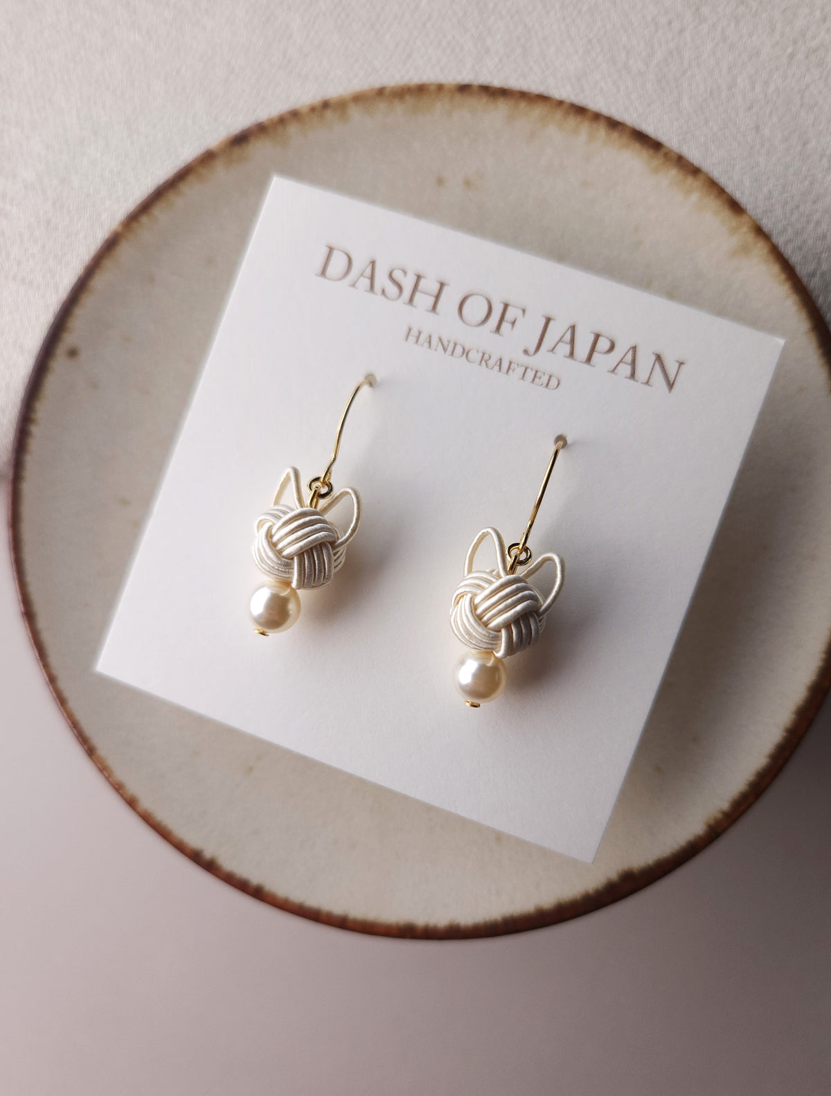 Cat Head Earrings - White