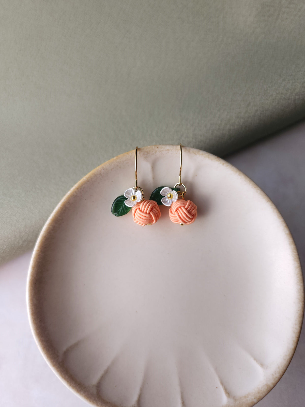 Fruits Earrings - Apricot