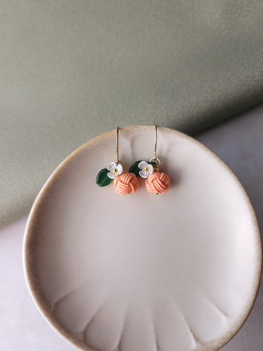 Fruits Earrings - Apricot