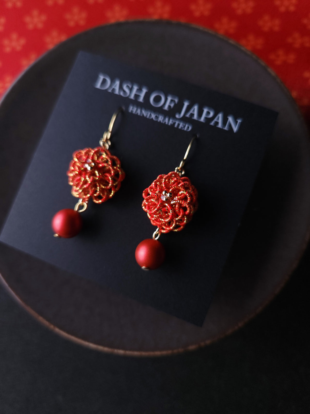 Chrysanthemum - Orange Red and Gold